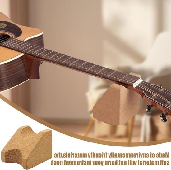Halsstöd i kork för gitarr för stöd och underhåll