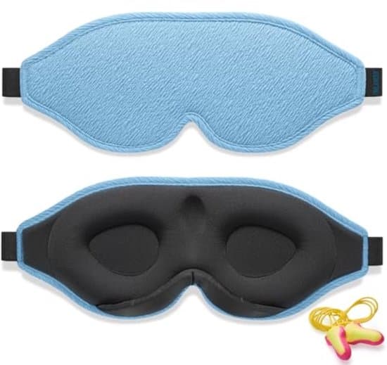 Bekväm sovmask med ljusblockerande design - Blå