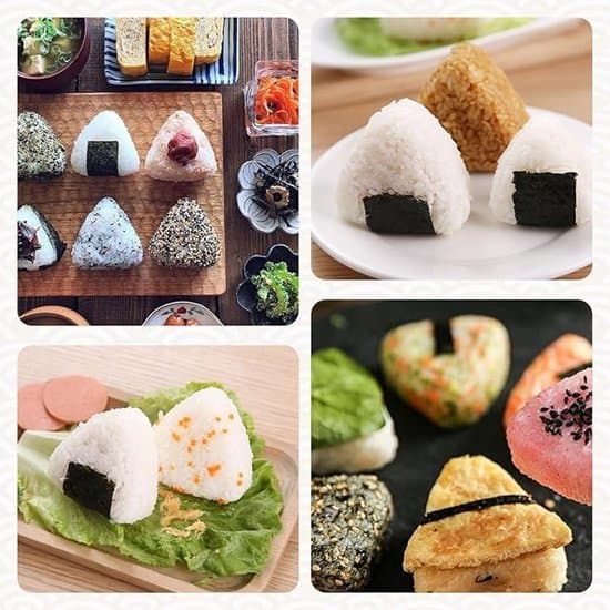 8-delat triangulärt sushiformset för DIY-risbollar