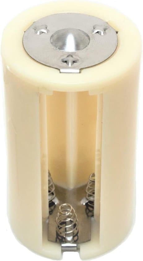 3AA (LR6) til D-størrelse parallel batterikonverteringsadapterholder (4 stk.)