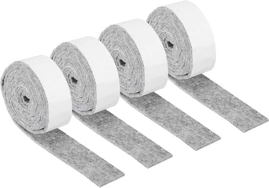 4 ruller 6 cm x 4 m grå ridsefast møbelfilttape
