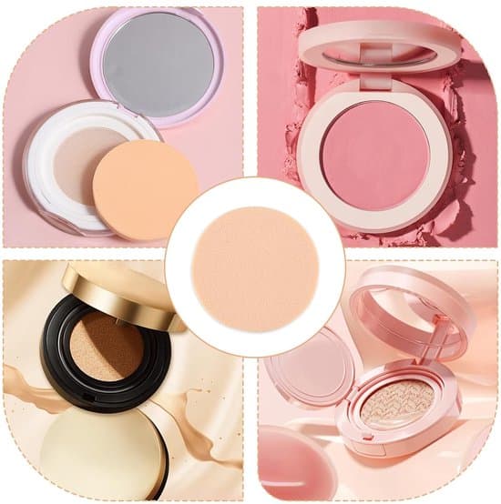10-pak 9 cm runde flade makeupfoundation- og rensesvampe, forklæde