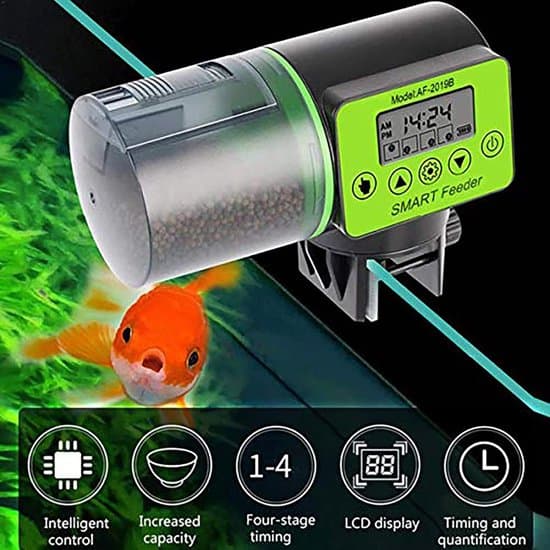 200 ml automatisk akvarie- og fiskefoderautomat med timer