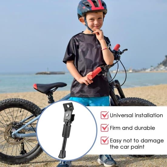 Universal sidemonteret cykelstativ - Ultrastabil base - Sort