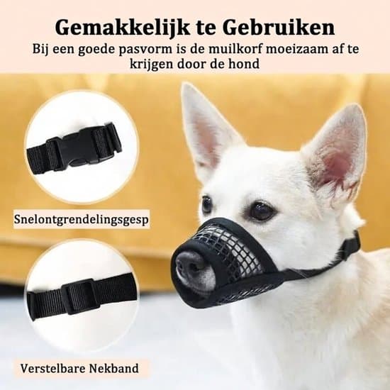 Hundemundkurv - Blødt net - Størrelse S - Sort