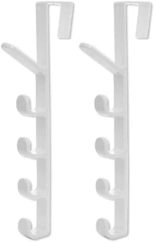 Dörrkroksset (2-pack, med 5 krokar) - Perfekt för förvaring av väskor, kläder och rockar.