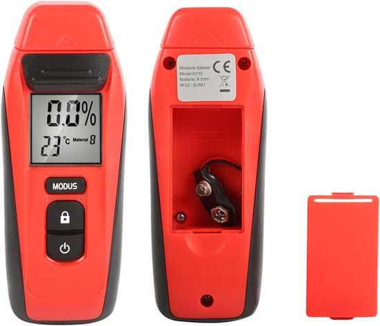 Professionell hygrometer för trä, byggmaterial, ved och väggfuktdetektering.