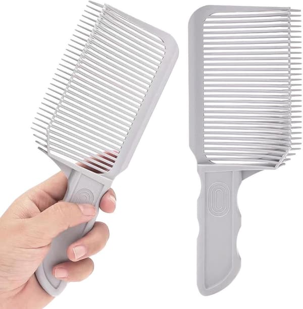 2-pack gradient frisörkammar för trimning/klippning - grå