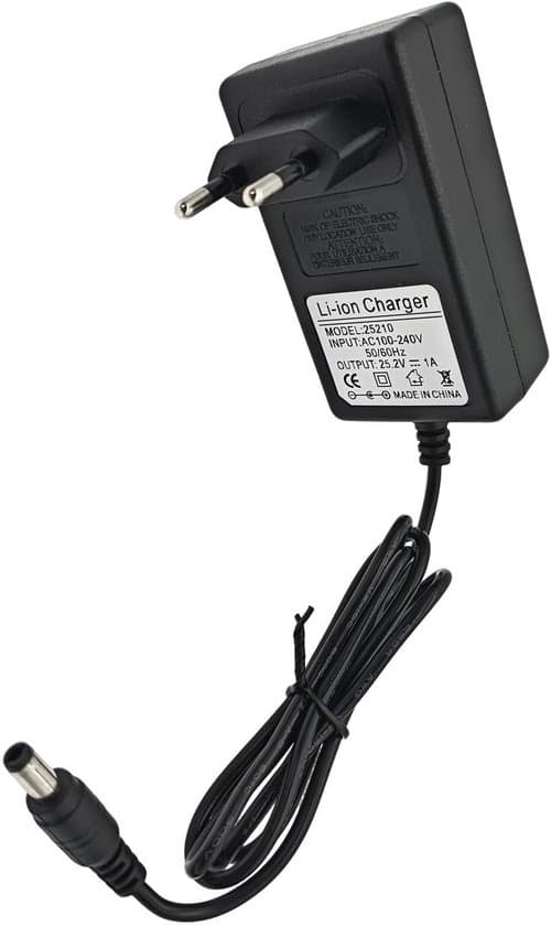 25.2V 1A Lithium Batterioplader Adapter til Li-ion med Indikatorlys