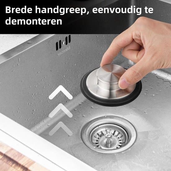 2-delt vaskeprop - afløbsprop - anti-tilstopning & lugtfjerner - sølv
