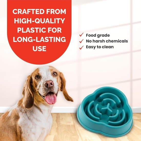 Långsammatande pusselformade hundskålar för torrfoder, våtfoder och råfoder, alla raser (inklusive grönsaker)