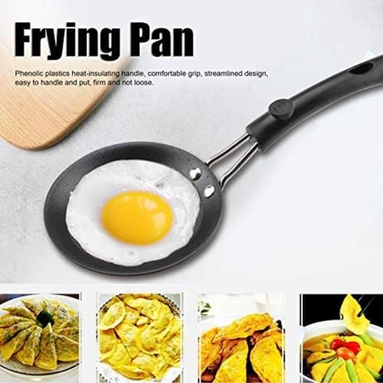 14 cm Mini Non-stick Ägg-/Stekpanna - Svart