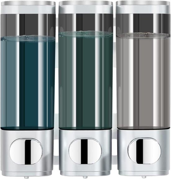 Bruse Dispenser - 3 Kamre - Vægmontering - 300 ml