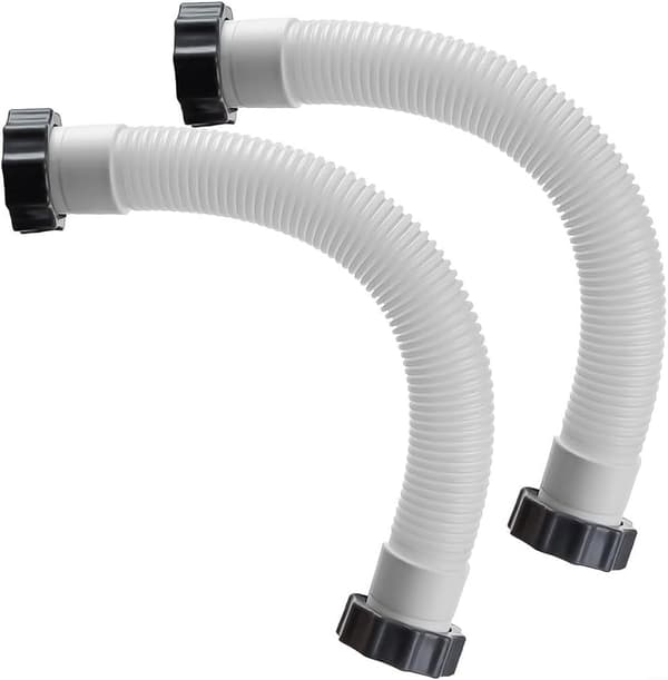 2-pack ersättningsslangar med muttrar för Intex poolsandfiltersystem