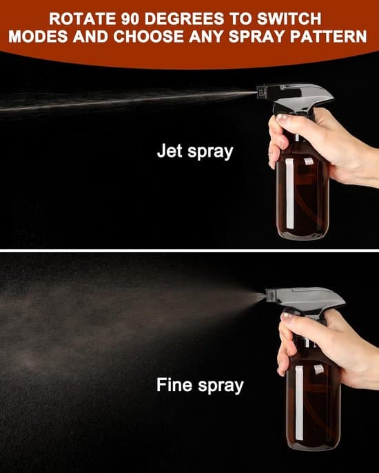 Plastsprayflaskor 2 delar, 300 ml påfyllningsbara sprayflaskor, sprayflaskor med justerbart sprayhuvud (dimma & stråle), växtspruta för hår