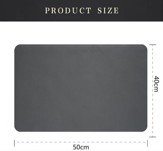 40 x 50 cm Grå Kaffemaskin Absorberande Dräneringsmatta i Kiselgur