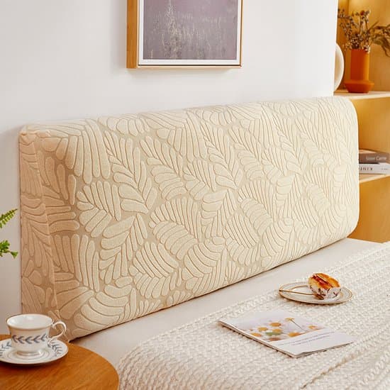 Jacquard-sängynpäätypäällinen -180 cm -Vaalea samppanja