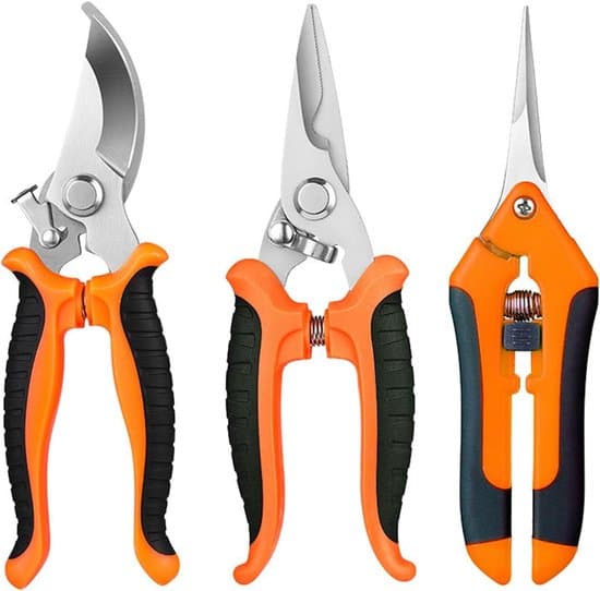 3-delt beskæresaks/sæt - Ergonomisk - Orange