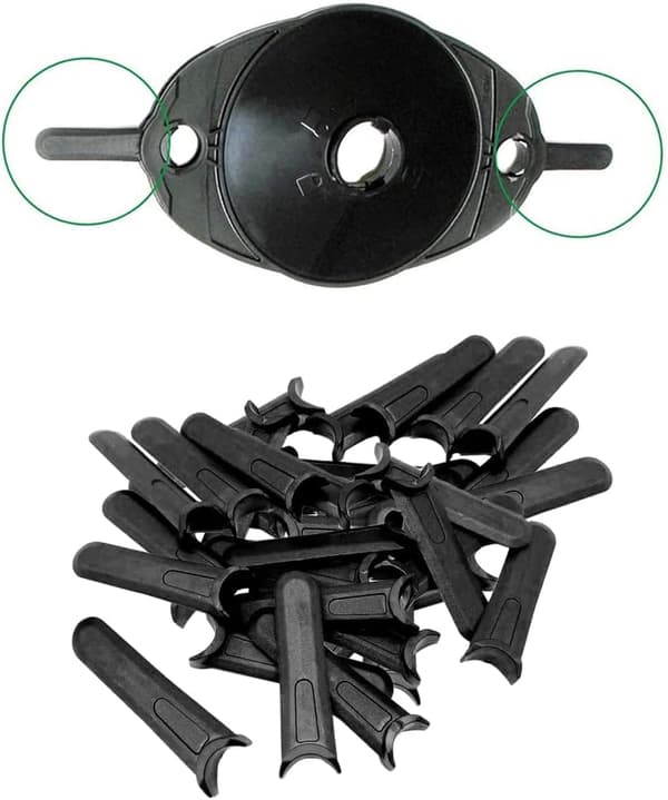 100-pack plastblad för Flymo Hover Vac/Micro Lite/Minimo/Mow n Vac gräsklippare