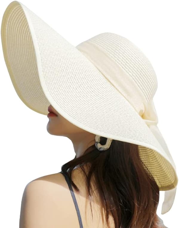 Dame sommer strandhat UPF 50+ (beige) 1 stk.