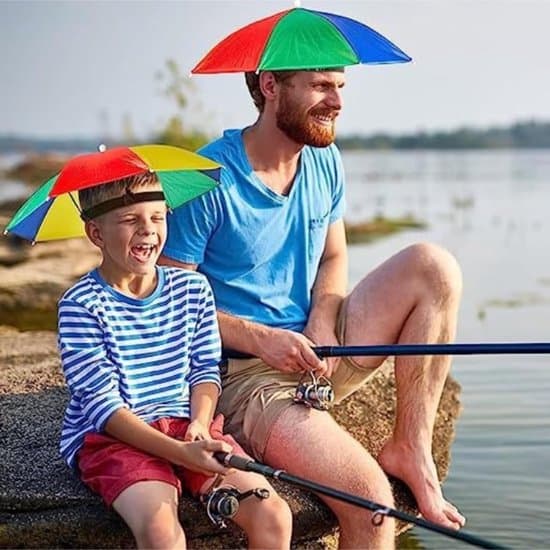 69 cm kungsblå elastisk band utomhus strandfiske paraplyhatt
