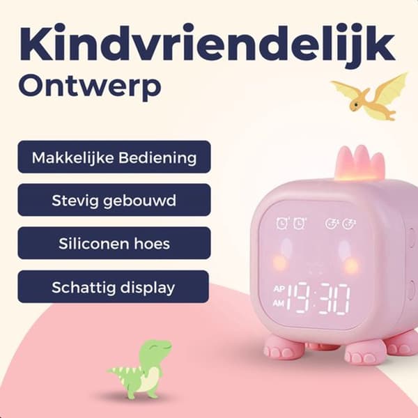 Børns søvntræner - Børnevækkeur - Børnenatlampe