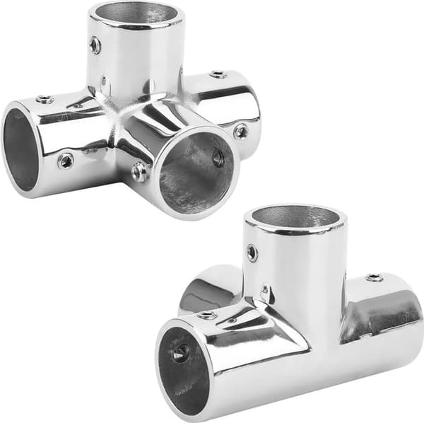 25 mm armlænstilbehør, 316 rustfrit stål firevejs rund base hardware tilbehør