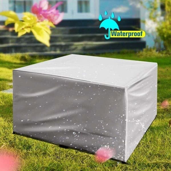 Trädgårdsmöbelskydd 150x150x75 cm – Vattentät Polyester – UV-resistent – Lämplig för Rektangulära Bord och Stolar