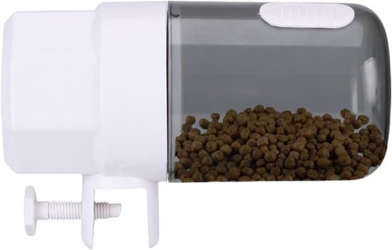 Batteridrevet automatisk foderautomat til fiskepiller og flagefoder