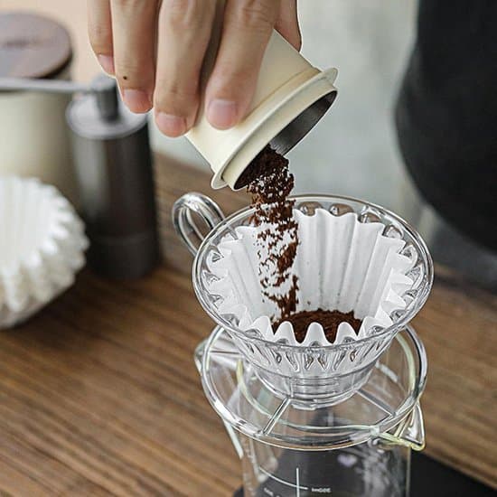Kaffefilterkurv papir, 100 ark, ubleget, til kaffemaskiner
