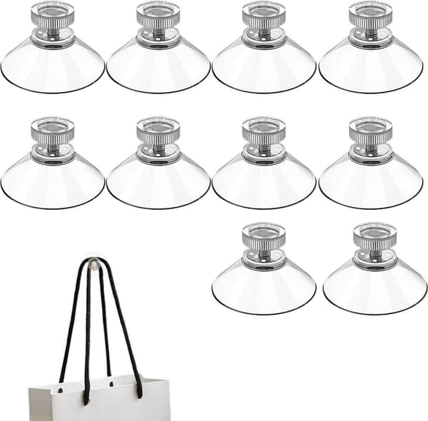Gängade sugproppar - transparenta sugproppar - 10-pack