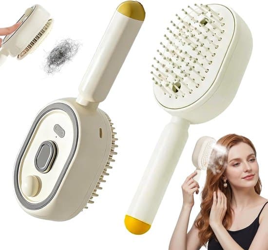 Genopladelig elektrisk dampglattejern/massagekam