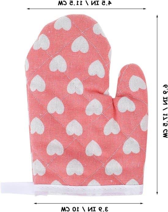 Matlagningshandskar (2-pack) - Värmebeständiga - Bomull - Rosa