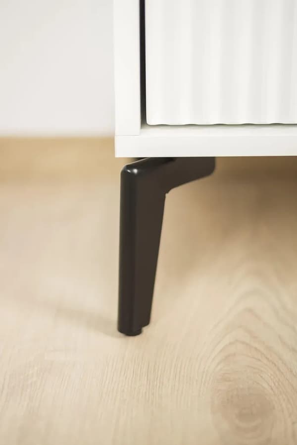 Møbelbensæt (4-delt sæt) - Mat sort, 11,5 cm høj, velegnet til moderne møbler.