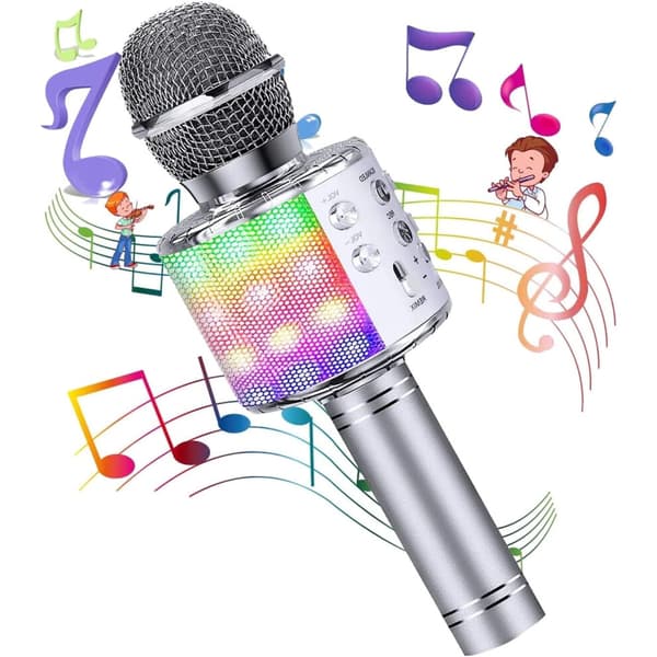 Trådløs karaokemikrofon til børn med LED-lys