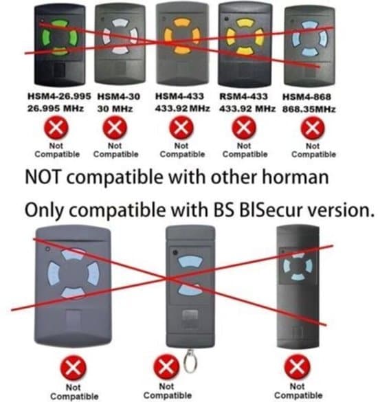 Fjärrkontroll för Hörmann HSE4 BS