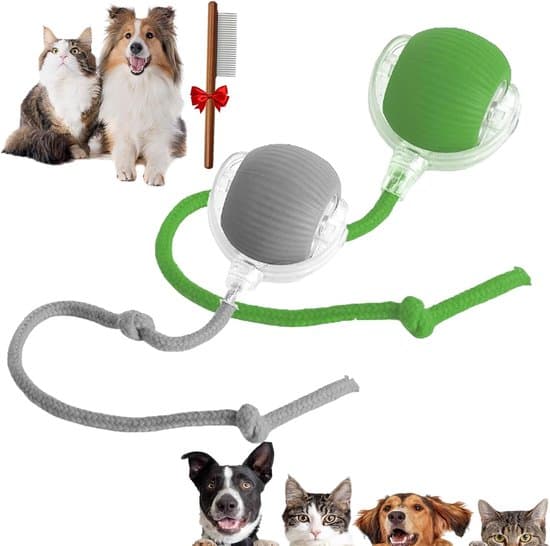2-pack USB-uppladdningsbara interaktiva elektriska kattleksaker - grön/grå