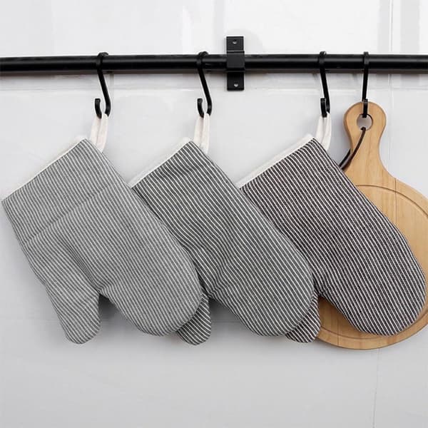 Ovnvanter (et par) - Køkkenhandsker - Isoleret - Åndbart materiale - 26 cm - Grøn