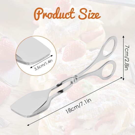 Set med 2 serveringstänger i rostfritt stål för buffé och sallad, 18 cm