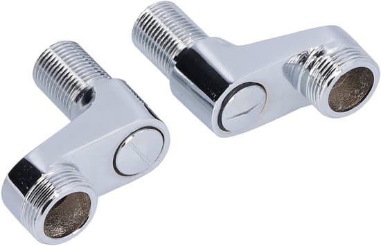 Roterende vandhaneadapter - Messing/rustfrit stål - Keramisk ventil - Justerbar