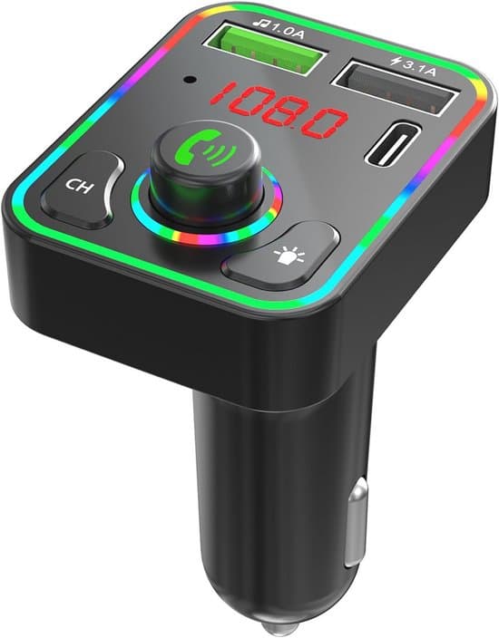 Trådløs Bluetooth FM-sender til bil - Afspil MP3'er med håndfri funktion