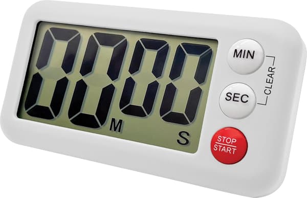Vit magnetisk digital klassrumstimer.