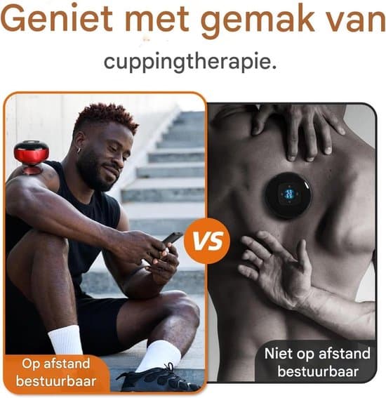 12-indstillings Smart Elektrisk Cupping/Massage Kit - Sort