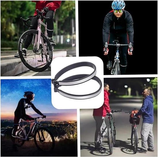 2-pak reflekterende cykelbuksclips - Grøn/Grå