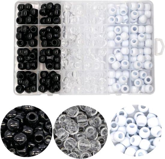 240-delars 12 mm DIY Hårflätnings- och Dreadlockspärlor Tillbehörsset