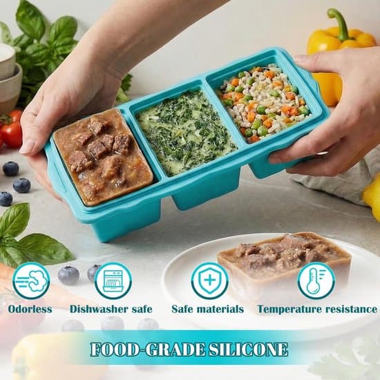 Frysförpackning i silikon för perfekta portioner - Perfekt för soppor, såser och smoothies