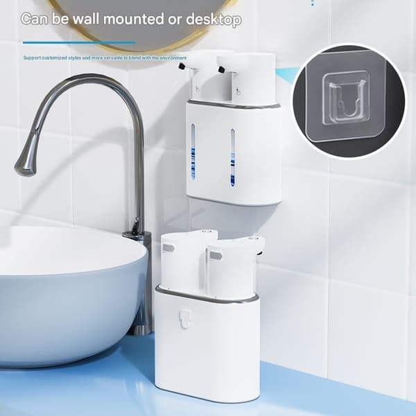 Dobbelt-hoved sæbedispenser, automatisk sensor sæbedispenser, dobbelt-hoved skum/gel sæbedispenser