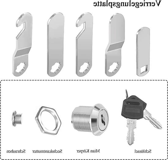 Postkasselås 16mm - Forkromet - Rustfrit stål