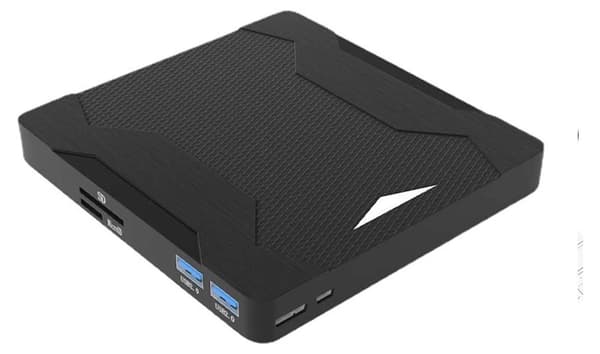 5-i-1 extern CD/VCD-enhet, den är kompatibel med bärbara datorer, PC, MacBooks samt Windows- och Linux-system
