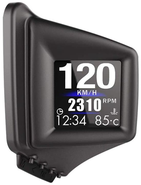 Head-Up Display OBD2 + GPS Dobbelt System Speedometer med Alarmer